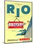 "Rio" Vintage Travel Poster, International Airways-Piddix-Mounted Art Print