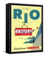 "Rio" Vintage Travel Poster, International Airways-Piddix-Framed Stretched Canvas