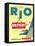 "Rio" Vintage Travel Poster, International Airways-Piddix-Framed Stretched Canvas