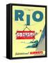 "Rio" Vintage Travel Poster, International Airways-Piddix-Framed Stretched Canvas