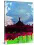 Rio Watercolor Skyline-NaxArt-Stretched Canvas