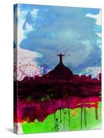 Rio Watercolor Skyline-NaxArt-Stretched Canvas