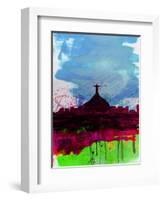 Rio Watercolor Skyline-NaxArt-Framed Art Print