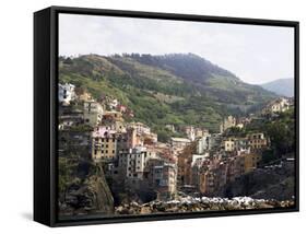 Riomaggiore, Cinque Terre, Liguria, Italy, Europe-null-Framed Stretched Canvas