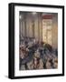 Riot at the Gallery in Front of a Cafe-Umberto Boccioni-Framed Art Print