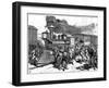 Riot by Railroad Workers at Martinsburg on the Baltimore-Ohio Railroad, USA, 1877-null-Framed Giclee Print