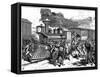 Riot by Railroad Workers at Martinsburg on the Baltimore-Ohio Railroad, USA, 1877-null-Framed Stretched Canvas