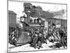 Riot by Railroad Workers at Martinsburg on the Baltimore-Ohio Railroad, USA, 1877-null-Mounted Giclee Print