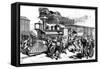 Riot by Railway Workers at Martinsbury on the Baltimore and Ohio Railroad, August, 1877-null-Framed Stretched Canvas