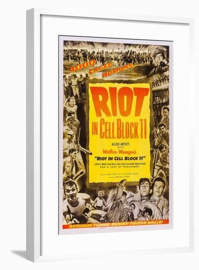 Riot in Cell Block 11, Neville Brand, (Bottom Right), 1954-null-Framed Art Print