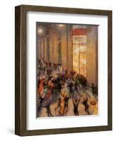 Riot in the Galleria-Umberto Boccioni-Framed Giclee Print