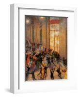 Riot in the Galleria-Umberto Boccioni-Framed Giclee Print