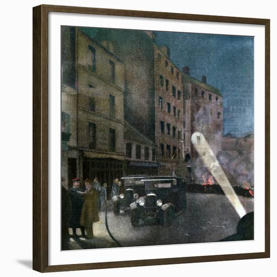 Riot on Rue Nationale, Paris, 1934-null-Framed Giclee Print