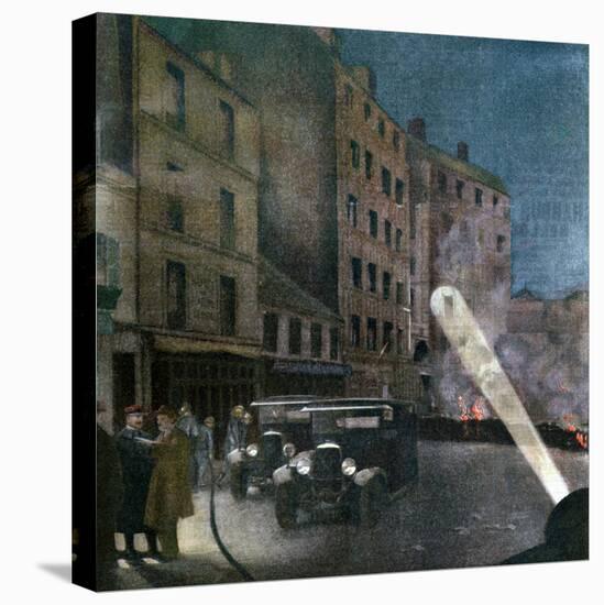 Riot on Rue Nationale, Paris, 1934-null-Stretched Canvas