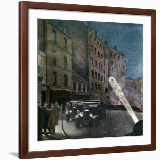 Riot on Rue Nationale, Paris, 1934-null-Framed Giclee Print
