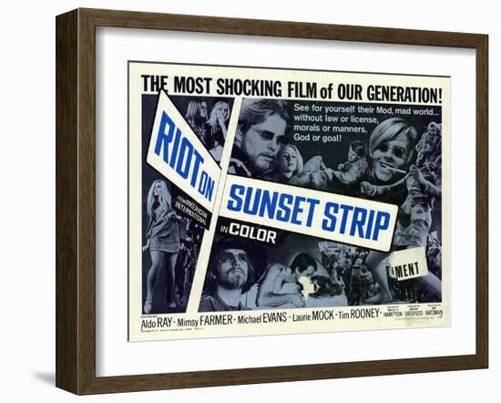 Riot on Sunset Strip, 1967-null-Framed Art Print