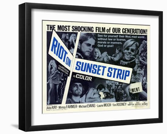 Riot on Sunset Strip, 1967-null-Framed Art Print