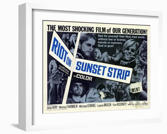 Riot on Sunset Strip, 1967-null-Framed Art Print