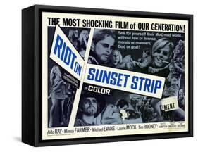 Riot on Sunset Strip, 1967-null-Framed Stretched Canvas