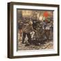 Riot, Police Injured-null-Framed Art Print