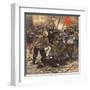 Riot, Police Injured-null-Framed Art Print