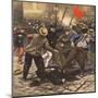 Riot, Police Injured-null-Mounted Art Print