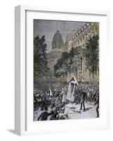 Rioting in Paris, 1893-null-Framed Giclee Print