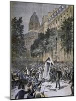 Rioting in Paris, 1893-null-Mounted Giclee Print