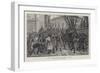 Riots in Bucharest, Dispersing the Rioters in the Streets-Johann Nepomuk Schonberg-Framed Giclee Print