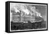 Riots in Montreal, Canada, 1849-null-Framed Stretched Canvas