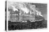 Riots in Montreal, Canada, 1849-null-Stretched Canvas