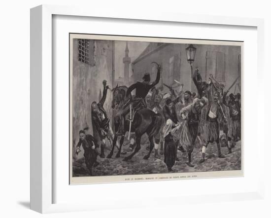 Riots in Stamboul, Massacre of Armenians by Police, Softas, and Kurds-Richard Caton Woodville II-Framed Giclee Print
