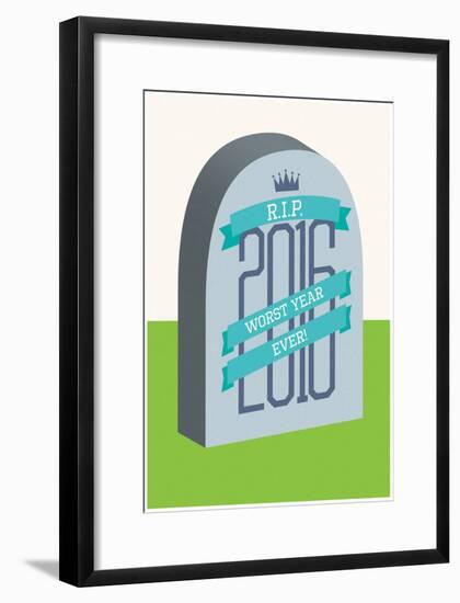 Rip 2016 Headstone-null-Framed Poster