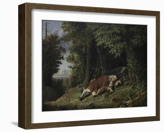 Rip Van Winkle Asleep, 1879-80-Albertus D.O Browere-Framed Giclee Print