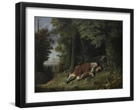 Rip Van Winkle Asleep, 1879-80-Albertus D.O Browere-Framed Giclee Print