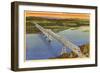 Rip Van Winkle Bridge, Hudson River, New York-null-Framed Art Print