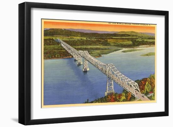 Rip Van Winkle Bridge, Hudson River, New York-null-Framed Art Print