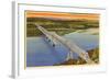 Rip Van Winkle Bridge, Hudson River, New York-null-Framed Art Print