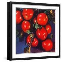 "Ripe Red Apples,"October 1, 1947-Jon Fujita-Framed Giclee Print