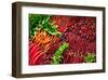 Ripe Red Thai Peppers Display-null-Framed Art Print