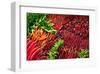 Ripe Red Thai Peppers Display-null-Framed Art Print