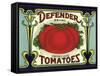 Ripe Tomato Label-null-Framed Stretched Canvas