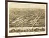 Ripon, Wisconsin - Panoramic Map-Lantern Press-Framed Art Print