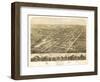 Ripon, Wisconsin - Panoramic Map-Lantern Press-Framed Art Print