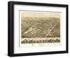 Ripon, Wisconsin - Panoramic Map-Lantern Press-Framed Art Print