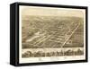 Ripon, Wisconsin - Panoramic Map-Lantern Press-Framed Stretched Canvas