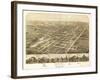 Ripon, Wisconsin - Panoramic Map-Lantern Press-Framed Art Print