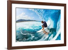 Rippin' the Mad Maui Curls-null-Framed Art Print