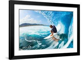 Rippin' the Mad Maui Curls-null-Framed Art Print