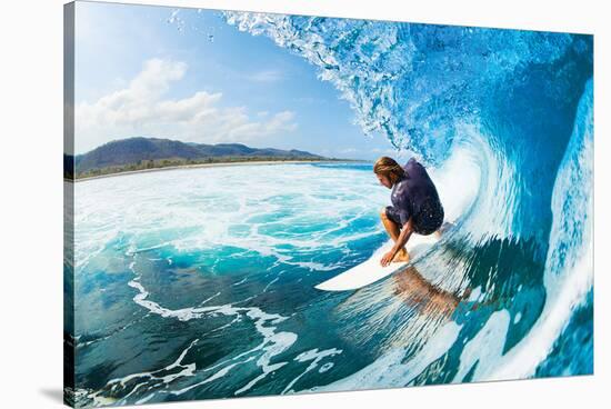 Rippin' the Mad Maui Curls-null-Stretched Canvas
